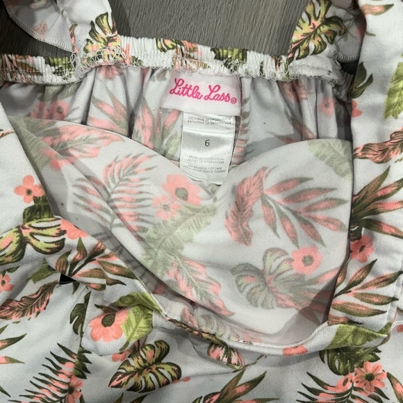 Little Lass Floral Ruffle Top and Shorts Set - Picture 3 of 3